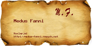 Medus Fanni névjegykártya